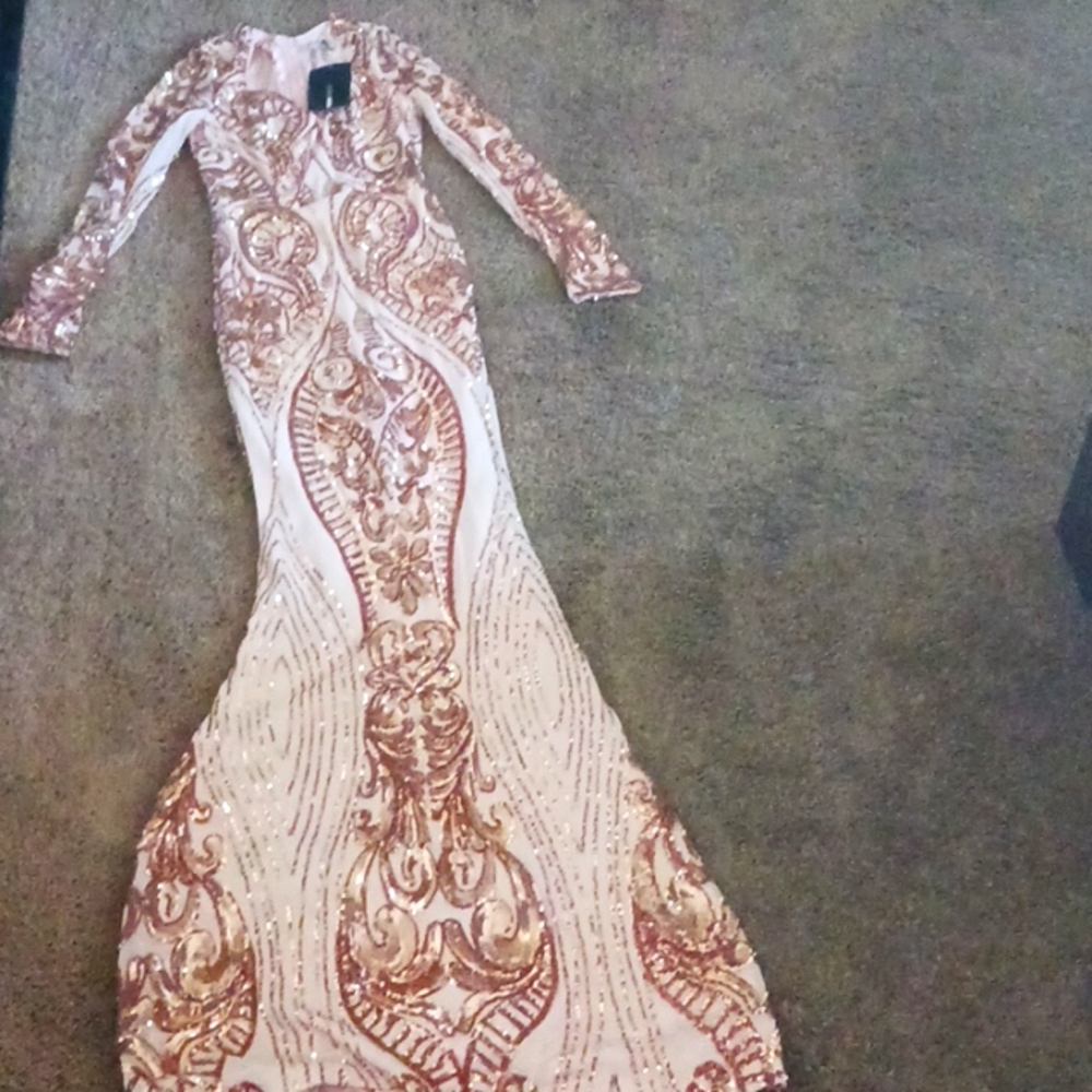 Queen vibe sequin mermaid Gown